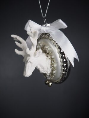 Glass Flat With Deer Head