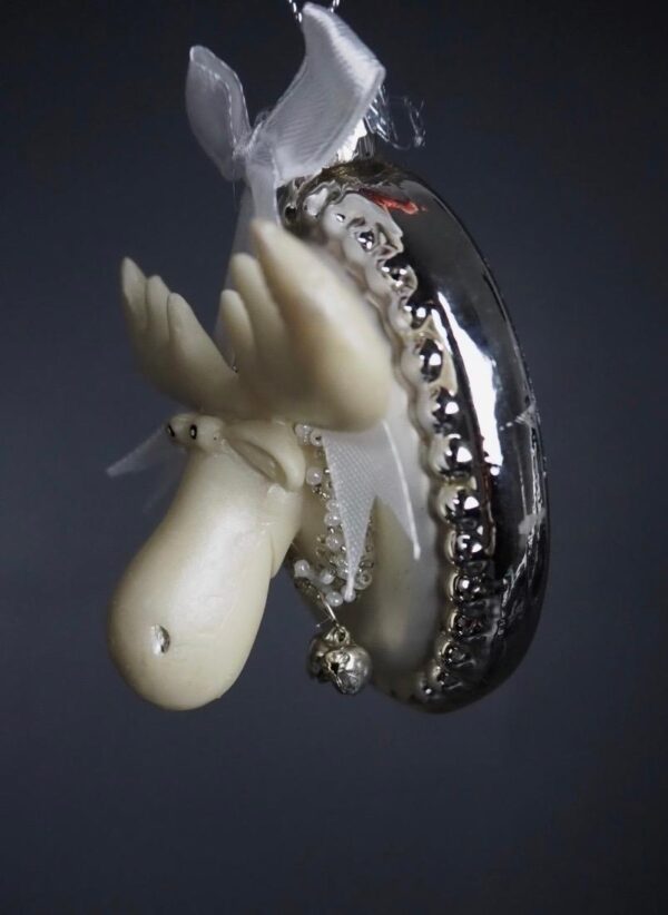 Glass and Poly Cow Head Orname