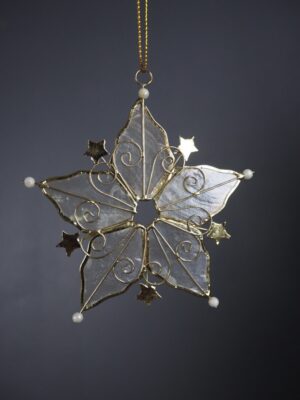 Star W/ Beads Snowflakes 3"