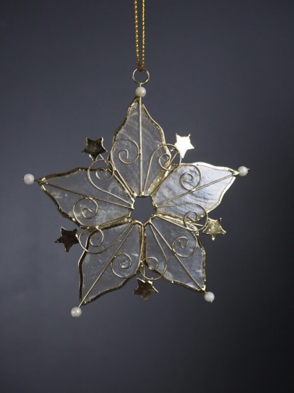 Star W/ Beads Snowflakes 3"
