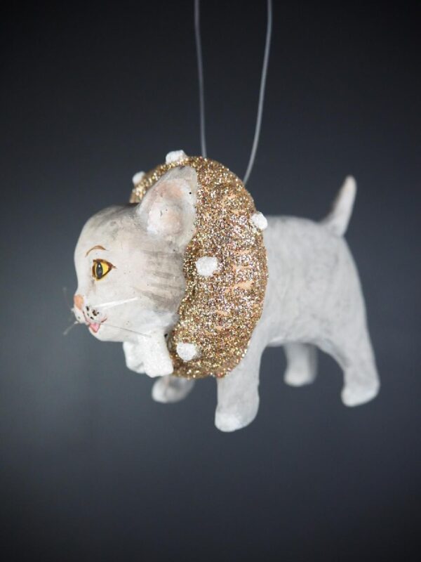 Christmas gray cat w/ champagne - Image 2