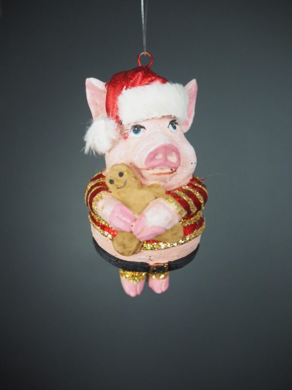 Christmas pig ginger bread red/gold