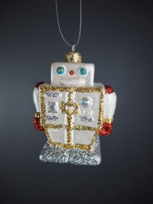 Mini robot orn pearlized