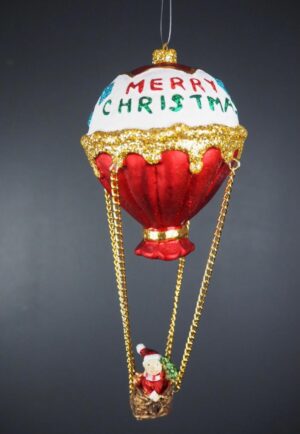 Mini Air balloon satin red & white