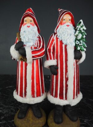 Standing santa tree & bag a/2  red