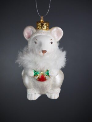Little mouse candy pearl white feathers