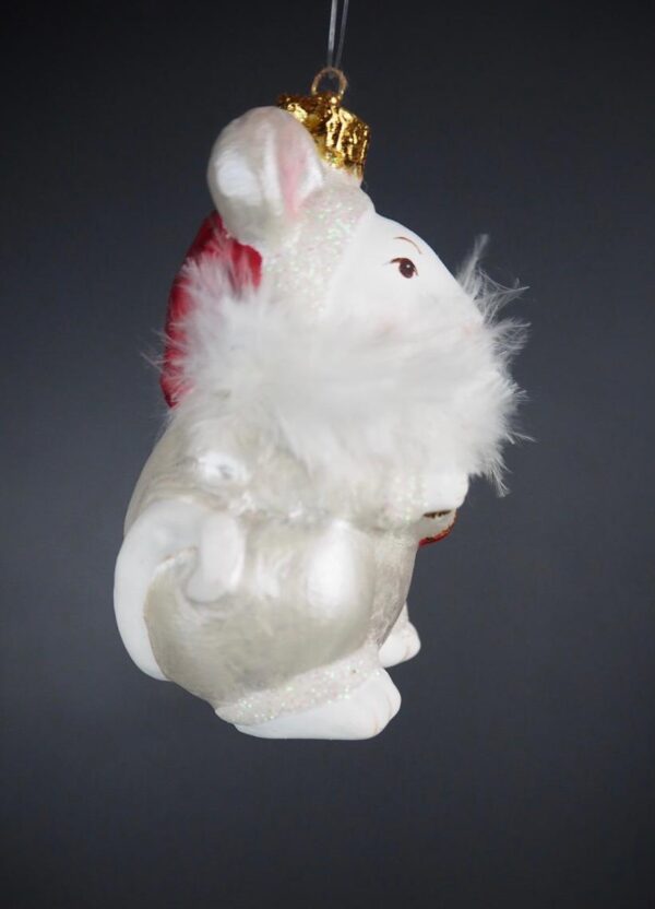 Little mouse candy pearl white feathers - Image 2