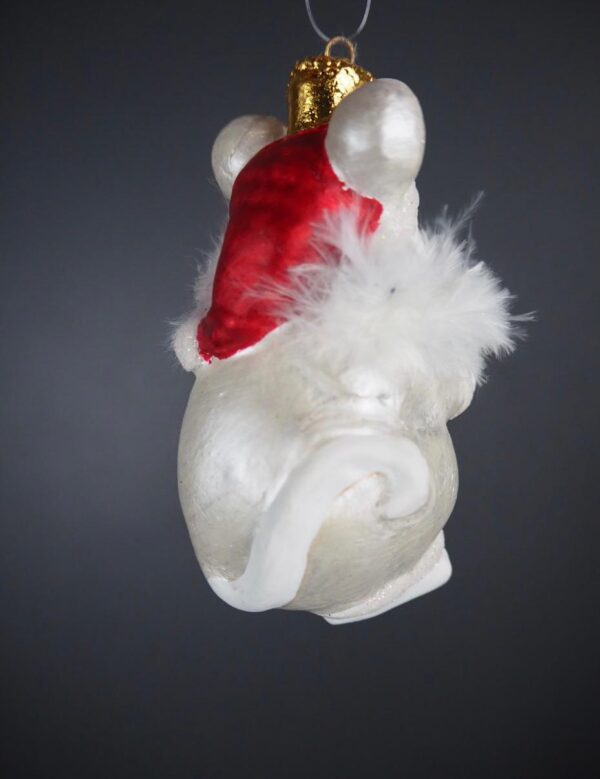 Little mouse candy pearl white feathers - Image 3