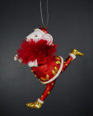 Splitting mouse  red glits feather
