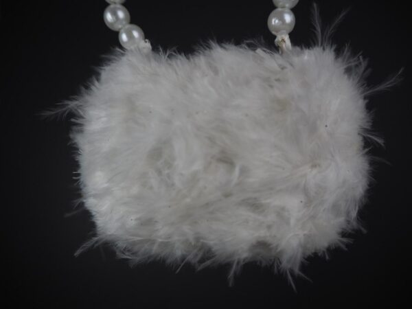 Bag orn with white feather & pearl handle - Image 2