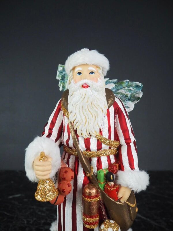 Big Santa w/tree  striped white - Image 2