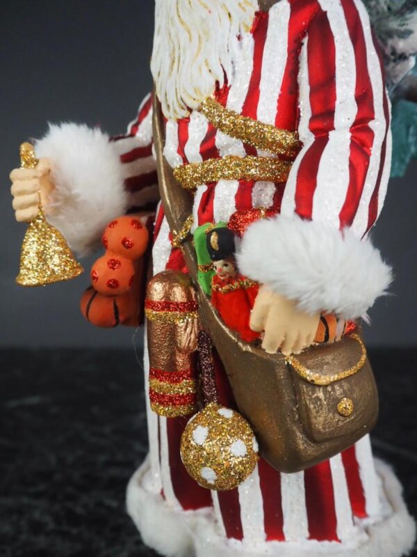 Big Santa w/tree  striped white - Image 3