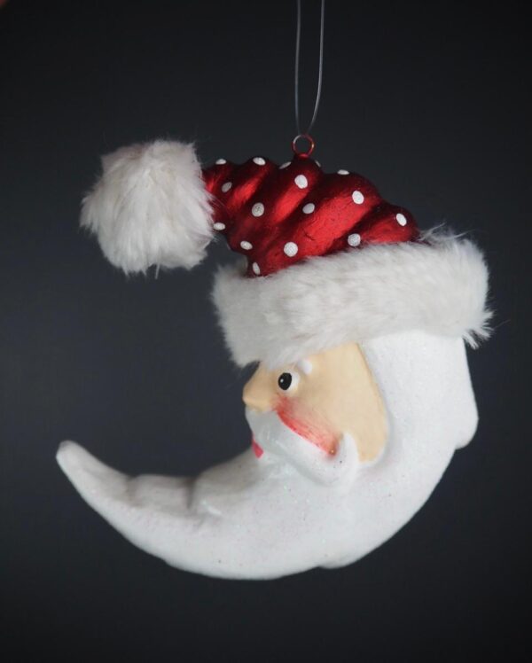 Santa moon polka w/ fur - Image 2