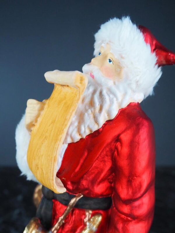 Santa w list red w/fur - Image 4