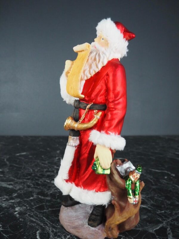 Santa w list red w/fur - Image 5