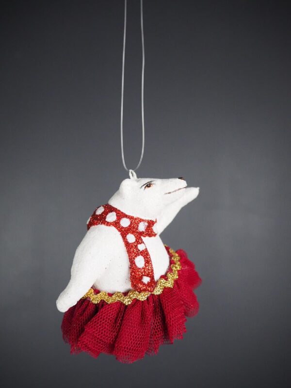 Dancing polar bear white red fabskirt - Image 2