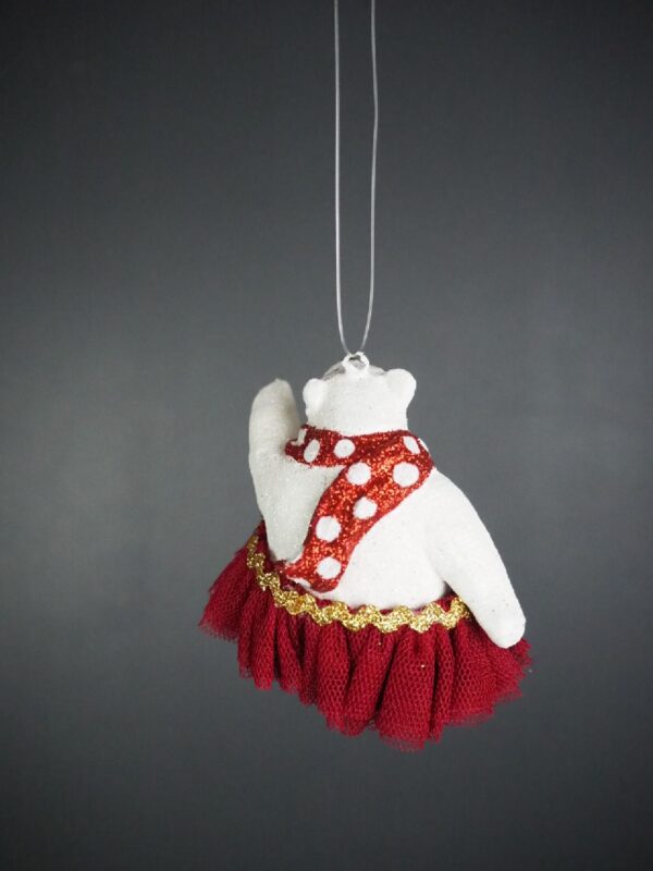 Dancing polar bear white red fabskirt - Image 3