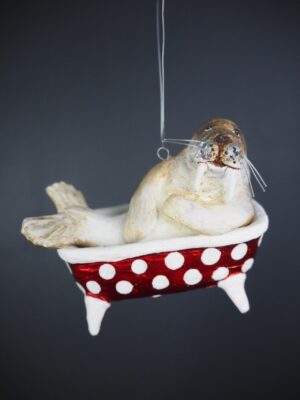 Walrus red/white polka tub