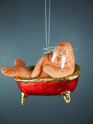 Walrus red & gold tub