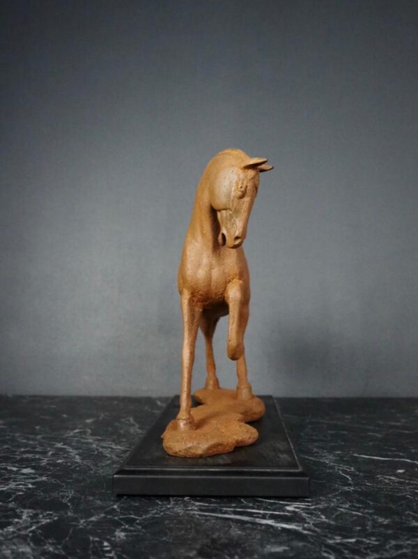 Rusty Standing Horse with black base - Image 2
