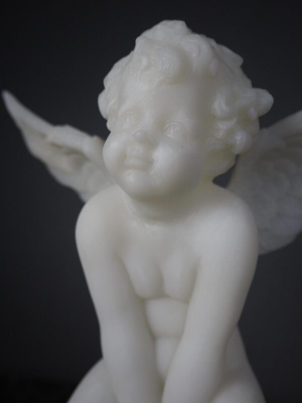 Marble White Cupid on Ball - Image 4