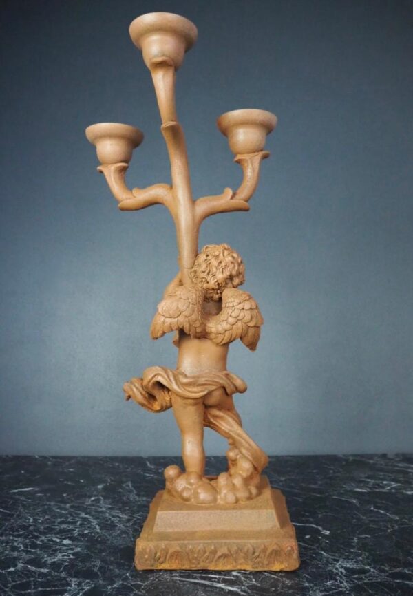 Cupid Candle holder Rusty - Image 3