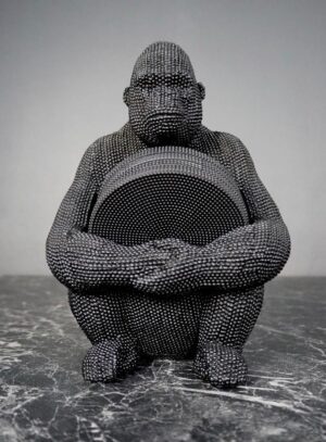 Orangutan 9" with coaster Matt Black