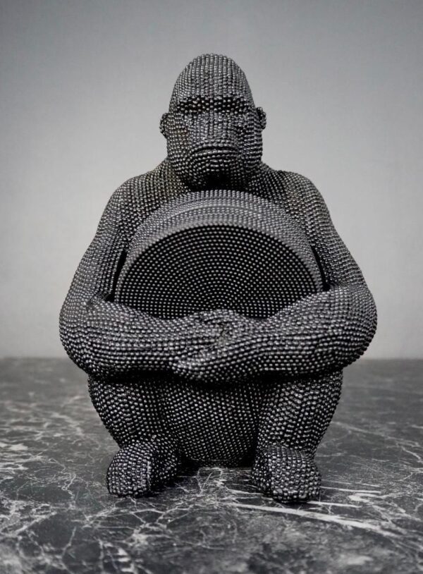 Orangutan 9" with coaster Matt Black