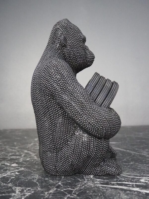 Orangutan 9" with coaster Matt Black - Image 5