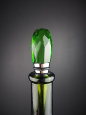 Glass bottle stopper Green