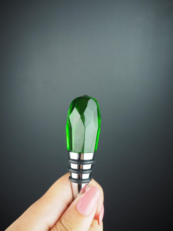 Glass bottle stopper Green - Image 2