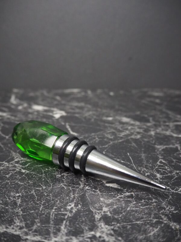 Glass bottle stopper Green - Image 3