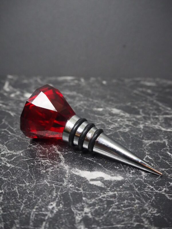 Glass bottle stopper Red - Image 3