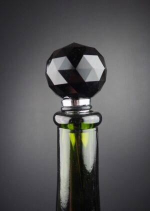 Glass bottle stopper Black