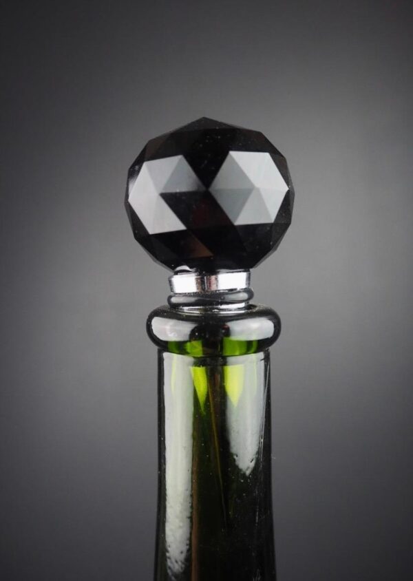 Glass bottle stopper Black