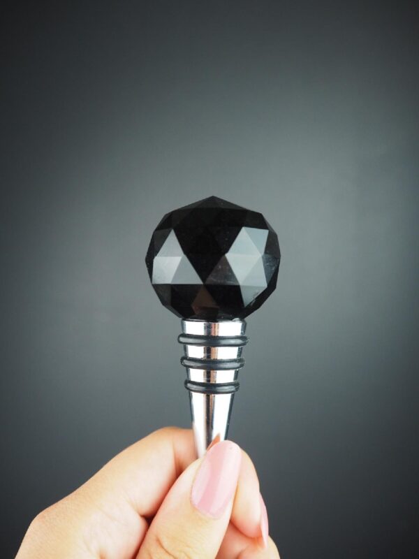 Glass bottle stopper Black - Image 3