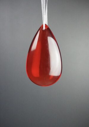 Glas pendant red 6 cm