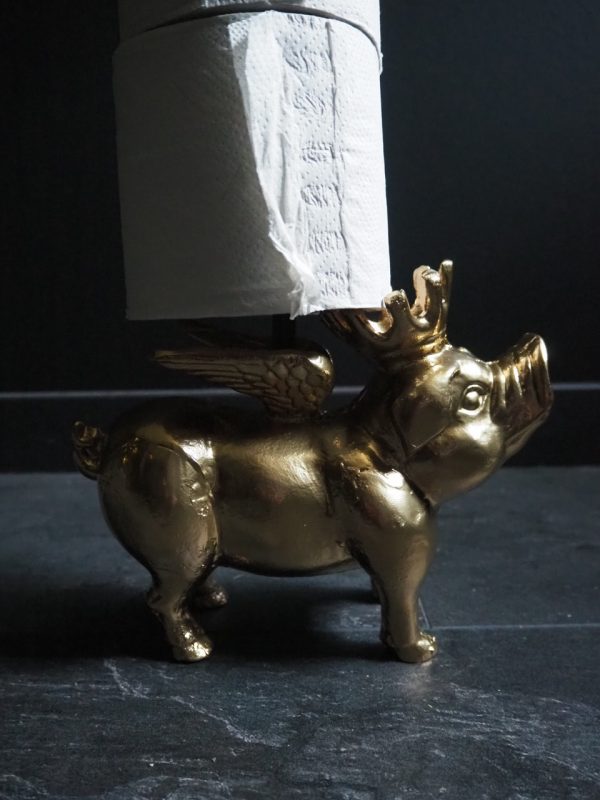 Yorkshire Piglet cast iron holder gold - Image 2