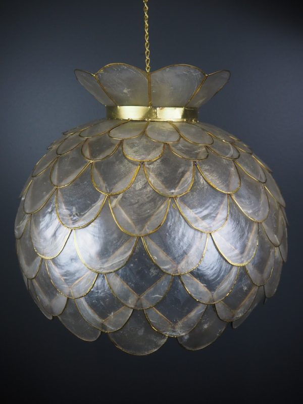 Capiz Hanging Lamp 16"