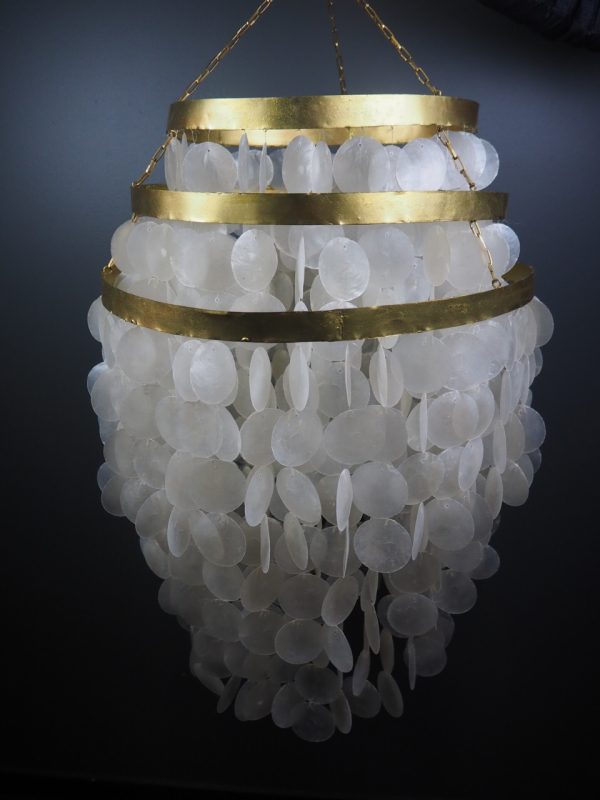 Brass 3 Layered Chandelier 20x24"