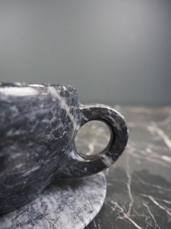 Mirabel Marble cup & saucer black - Image 4