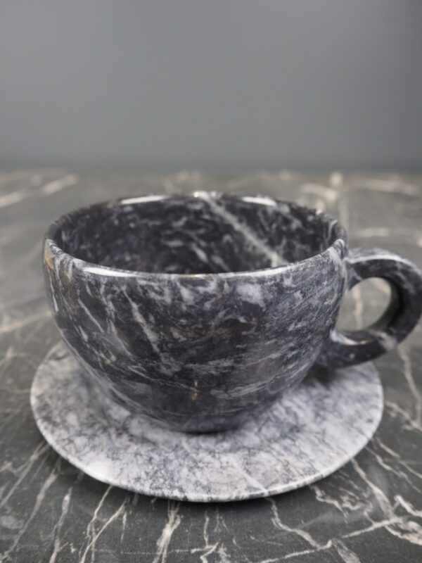 Mirabel Marble cup & saucer black - Image 5