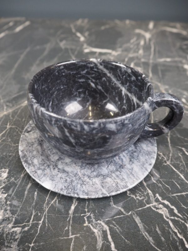 Mirabel Marble cup & saucer black - Image 9