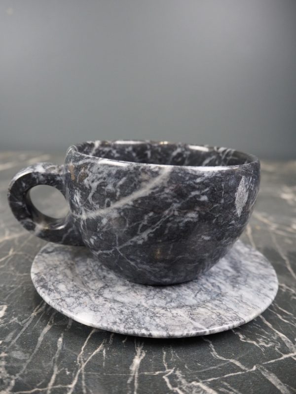 Mirabel Marble cup & saucer black - Image 10
