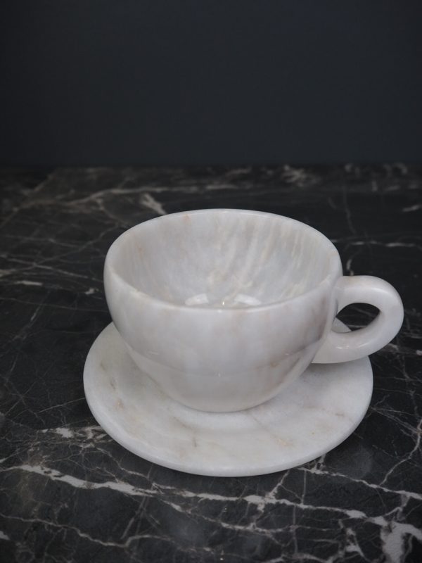 Mirabel Marble cup & saucer white - Image 3