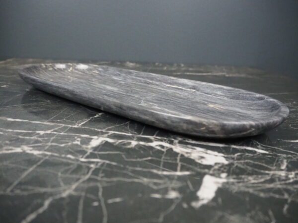 Marble oval tray S black - Image 2