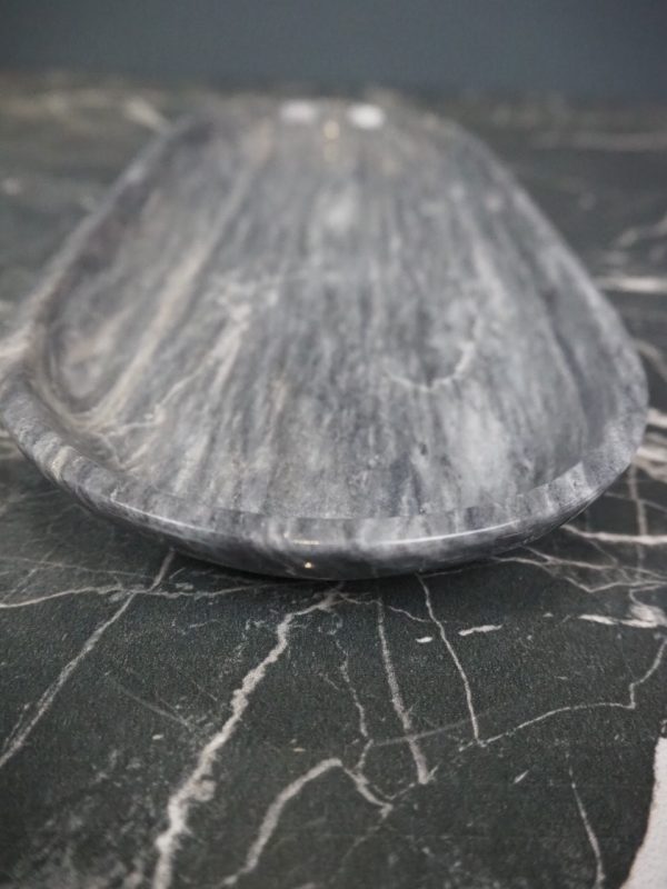 Marble oval tray S black - Image 7