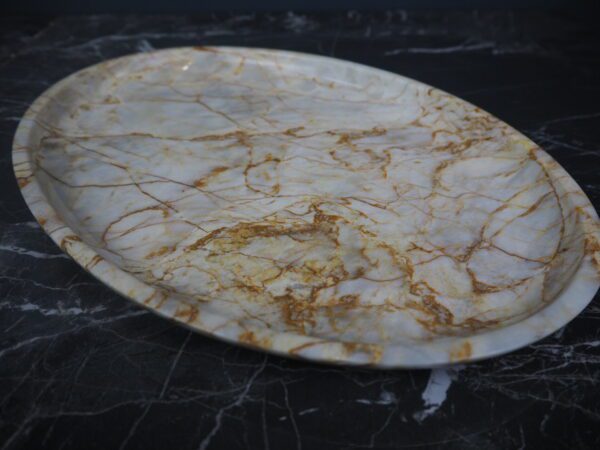 Marble oval tray L century - Image 6