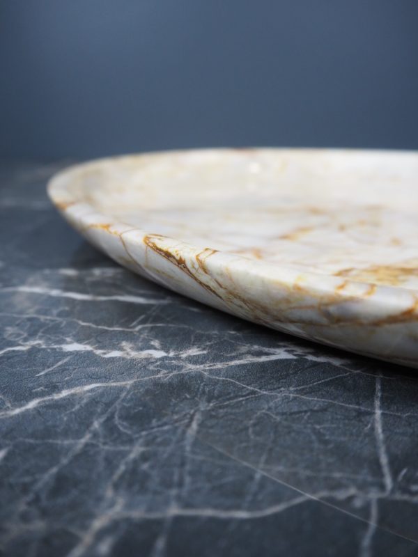 Marble oval tray L century - Image 9