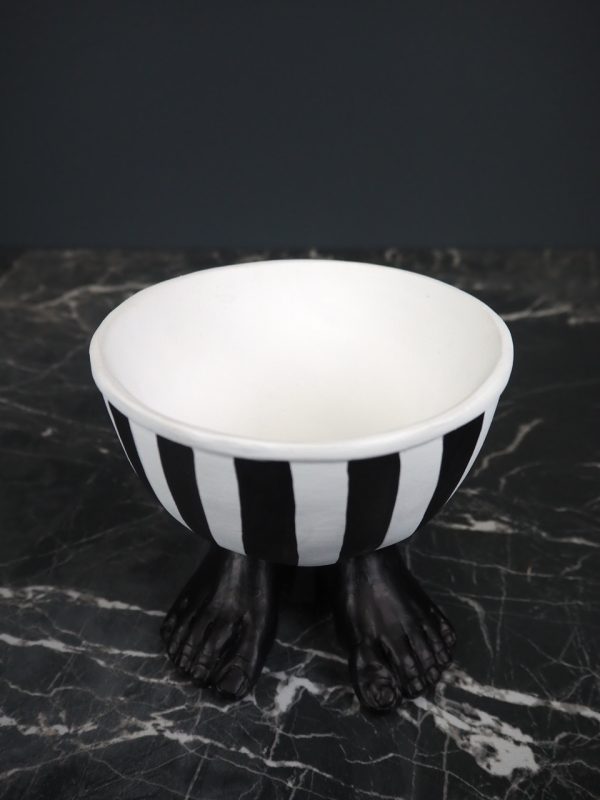 Round pot black/white stripe - Image 5